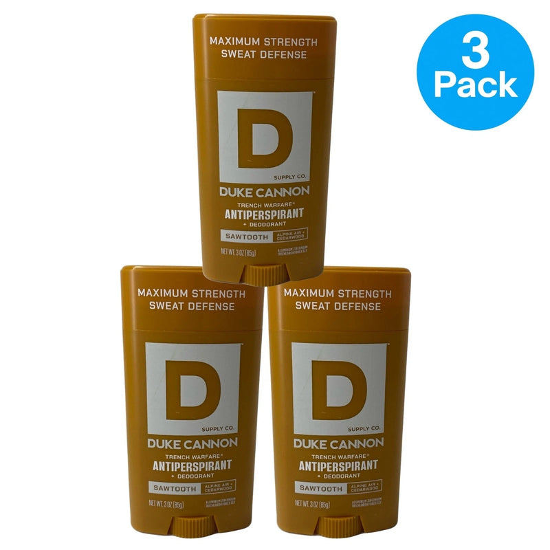 Duke Cannon Sawtooth Antiperspirant Deodorant Maximum Strength 3 oz 3 Pack New