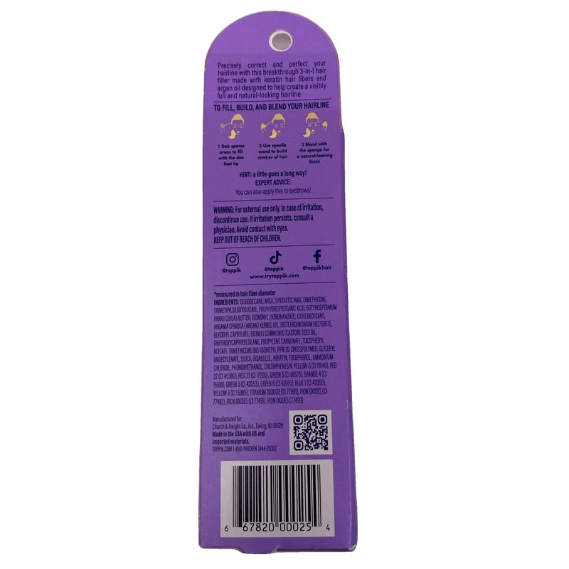 Toppik Fill Me In Hairline Filler Medium Blonde 0.176 Oz 3 Pack New