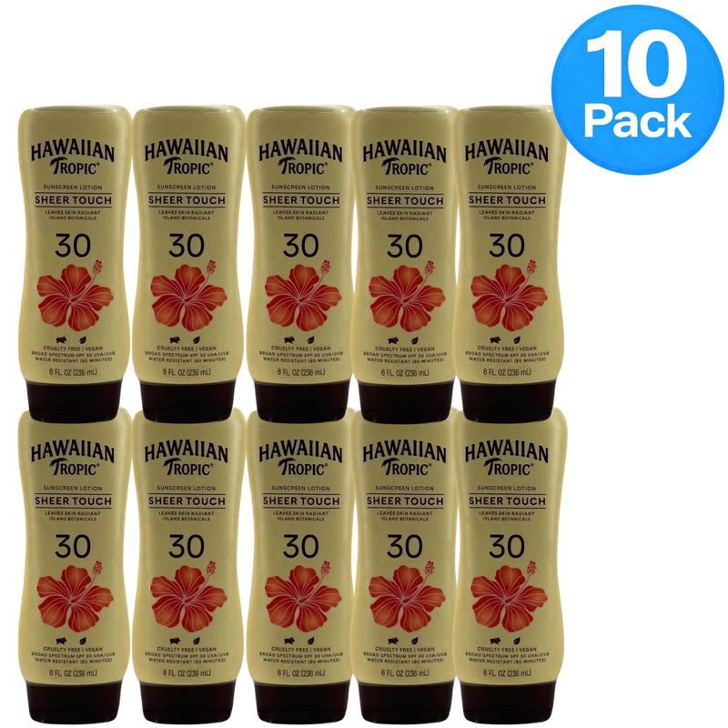 Hawaiian Tropic Sheer Touch Ultra Radiance Sunscreen Lotion SPF 30 8 fl oz 10 Pa