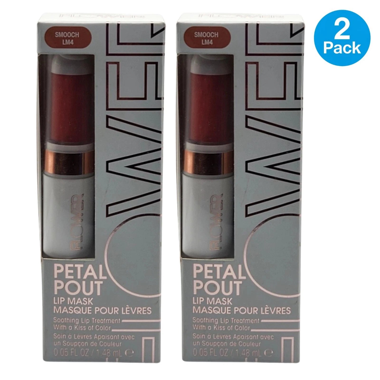 Flower Beauty Petal Pout Lip Mask LM4 Smooch 2 Pack New