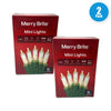 Merry Brite Count Mini String Clear White Bulb 140 Total Pack of 2 New