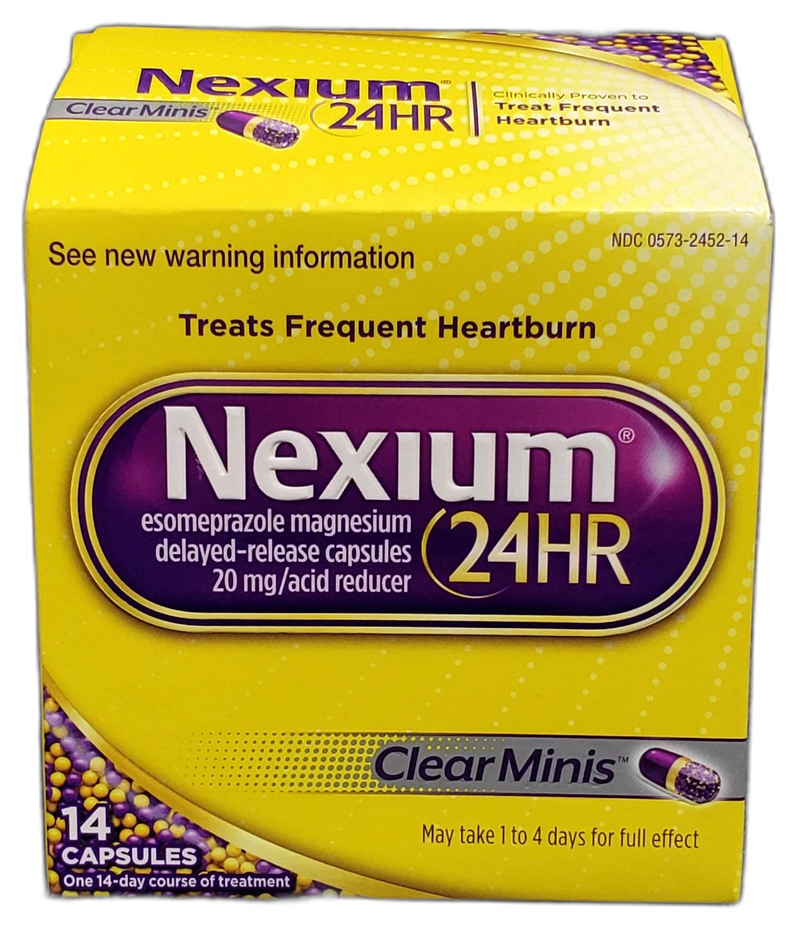 Nexium 24hr Clear Minis Acid Reducer 14 Relief 56 Total Exp 01/28 Pack of 4 New