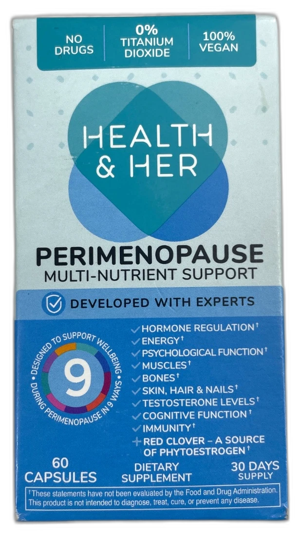 Health and Her Perimenopause Capsules 180 Total Exp 02/27 Pack of 3 New
