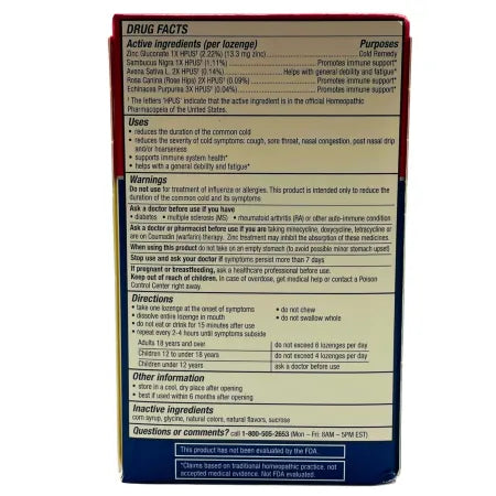 Cold-EEZE Homeopathic Zinc Lozenges 25 Ct Box New