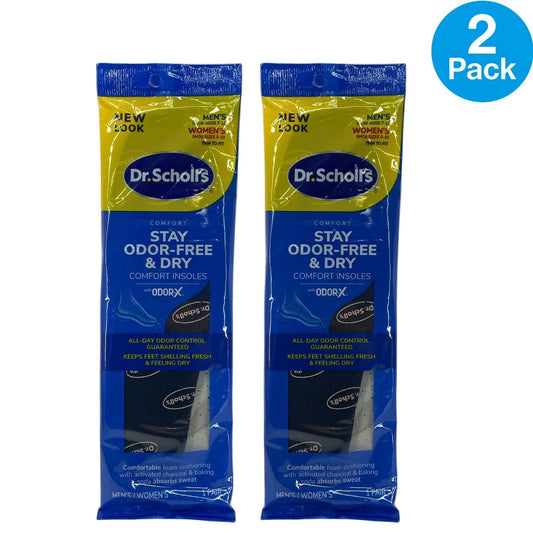 Dr. Scholl's Stay Odor-Free & Dry Comfort Insoles trim to fit 2 pack product image