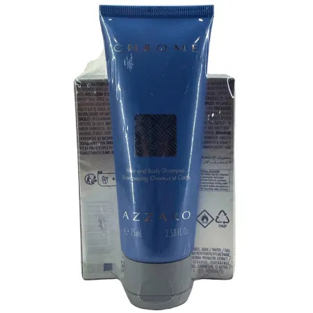 Azzaro Chrome Eau de Toilette 1.69 oz & Hair and Body Shampoo 2.53 oz Gift Set 2