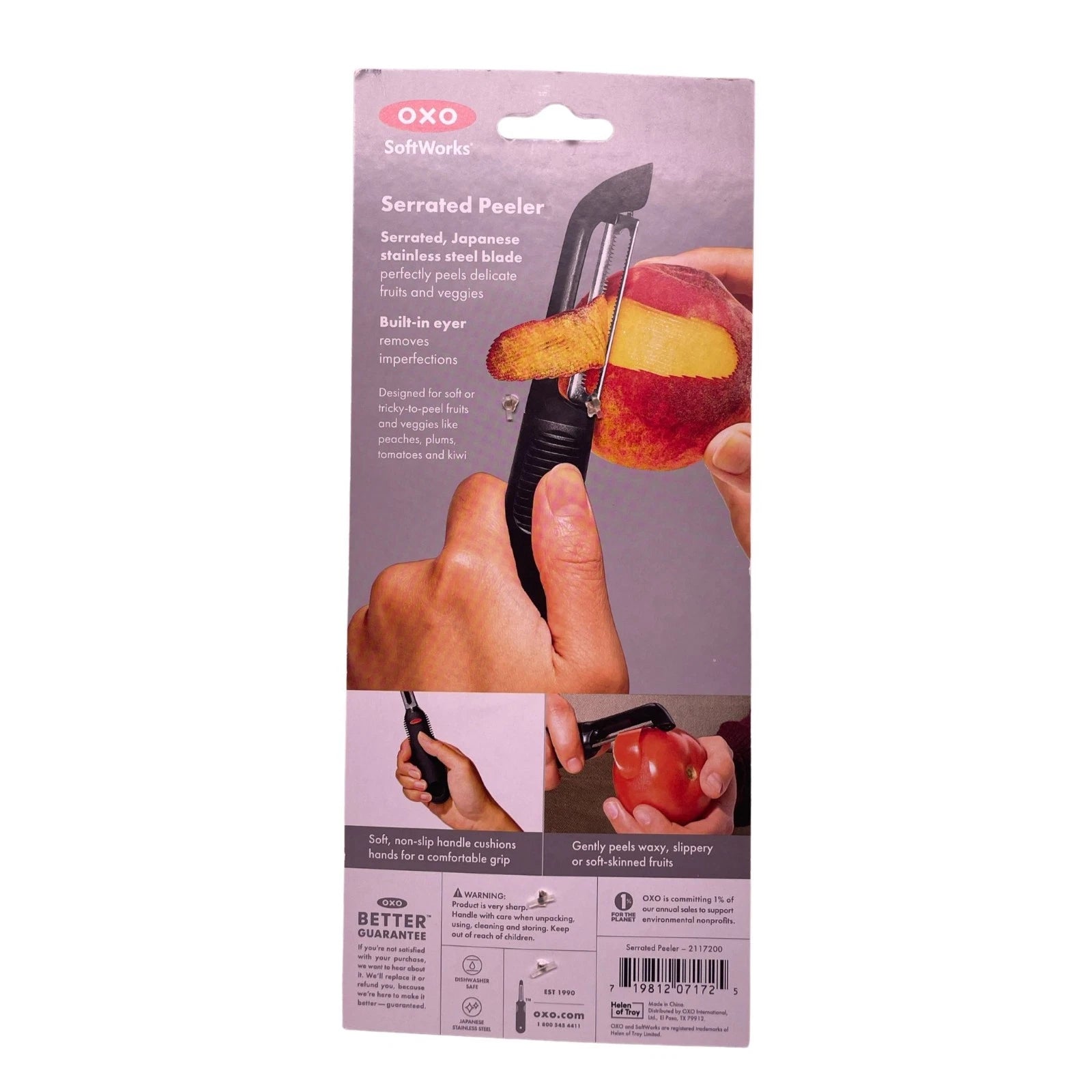 OXO SoftWorks Serrated Peeler Japanese Stainless Steel 3 Pack New