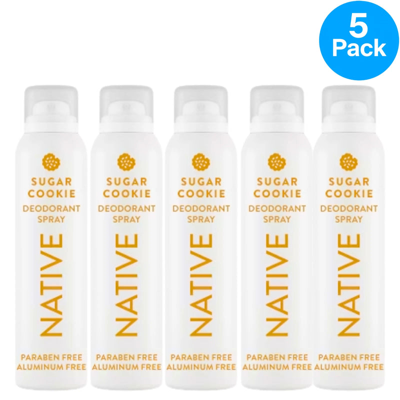 Native Sugar Cookie Natural Body Spray Deodorant 3.5 oz 5 Pack New