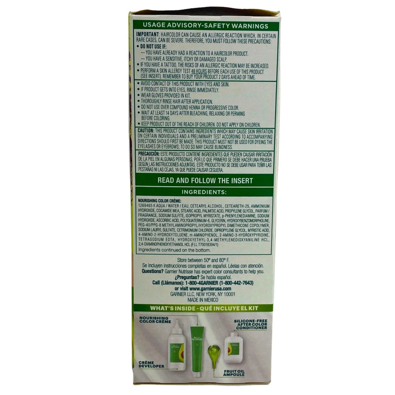 Garnier Nutrisse Ultra Creme Nourishing Permanent Hair Color 415 Soft Mahogany