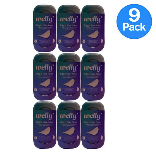 Welly Biggie Face Saver Hydrocolloid Spot Bandages 9 Pack - acne treatment patches