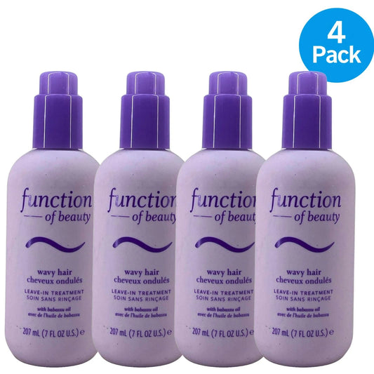 Function of Beauty Wavy Hair Leave-In Treatment with Babassu Oil bottle 7oz 4-pack product image