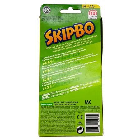 Skip-Bo Card Game 2-Pack – Family Game Mattel – New