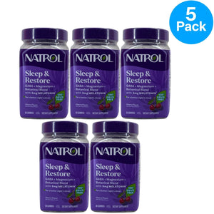 Natrol Sleep & Restore Gummies 60 Count 5 Pack New Exp 02/2027