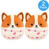 Squishmallows Regina Corgi Valentine Heart Lights plush toys 8 inch 2 pack by Jazwares