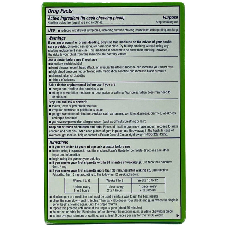 Blip Nicotine Polacrilex Gum 2 mg Mint Freeze Stop Smoking Aid 100 Pieces 1 Pack