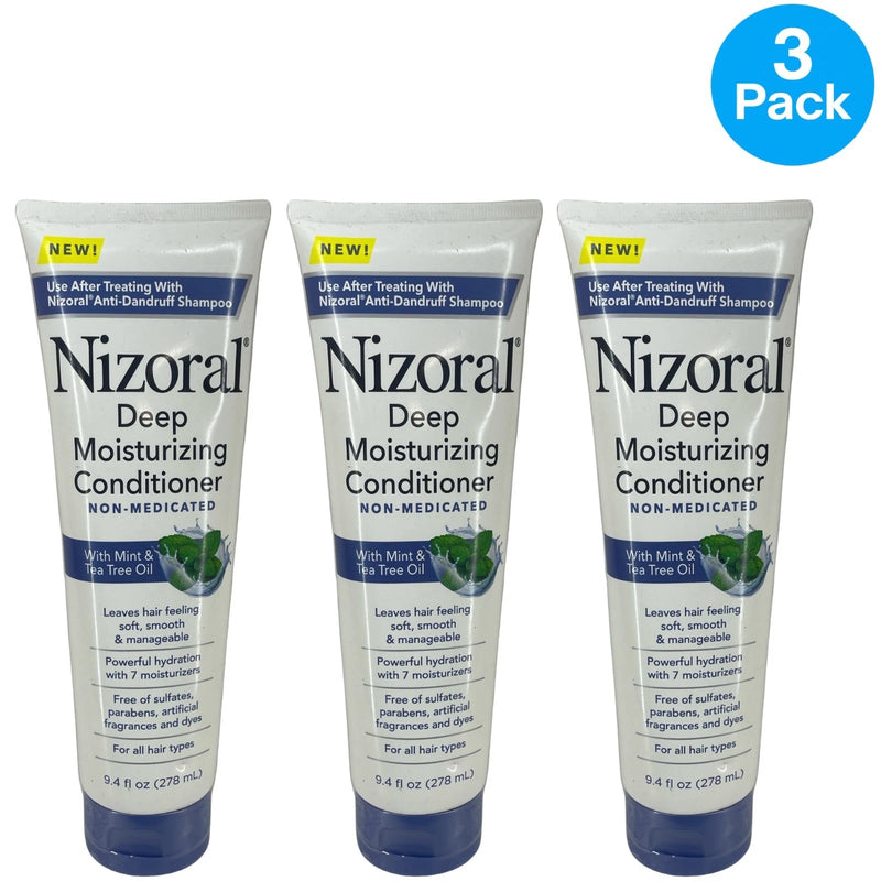 Nizoral Deep Moisturizing Conditioner Mint & Tea Tree Oil 9.4 fl oz 3 Pack New