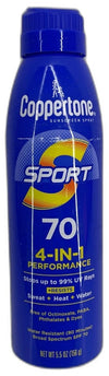 Coppertone Sport SPF 70 Sunscreen Spray 5.5 Oz Exp 04/27 Pack of 5 New