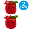 Squishmallows Lowell the Christmas Santa Sack Clip - 3.5" Plush - Set of 2 Pack