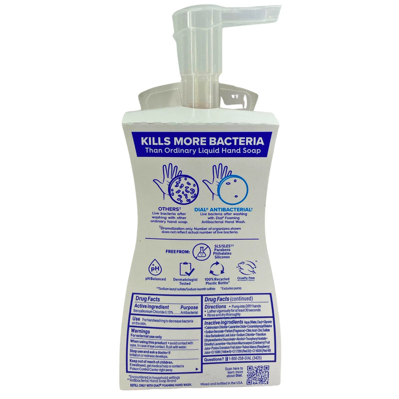 Dial Foaming Antibacterial Hand Wash Power Berries Scent 7.5 oz 4 Pack New