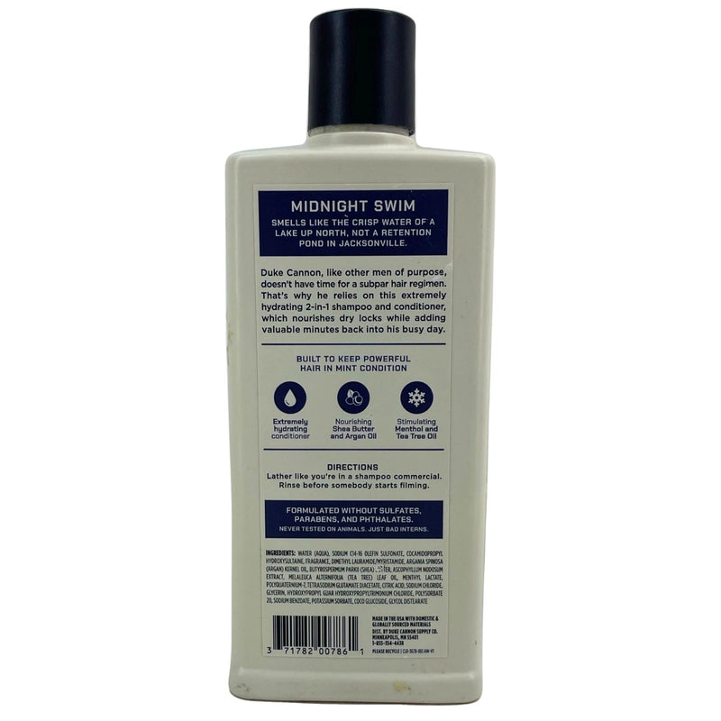 Duke Cannon Shampoo + Conditioner Midnight Swim Sandalwood Lavender 2 Pack New