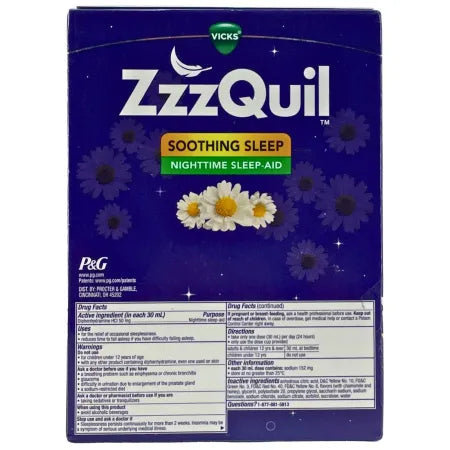 Vicks ZzzQuil Soothing Sleep Nighttime Sleep-Aid Chamomile Honey 12 oz 2 Pack