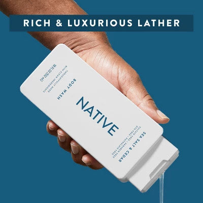 Native Body Wash Sea Salt & Cedar 18 fl oz – Pack of 2 – Sulfate-Free NEW 4