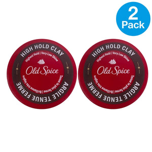 Old Spice High Hold Clay Hair Styling Clay 2.22 oz 2 pack bundle for men