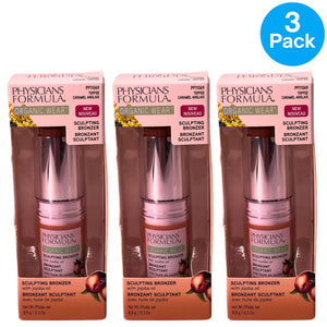 Physicians Formula Organic Wear Sculpting Bronzer Stick Toffee 3 Pack - Natural Bronze Makeup