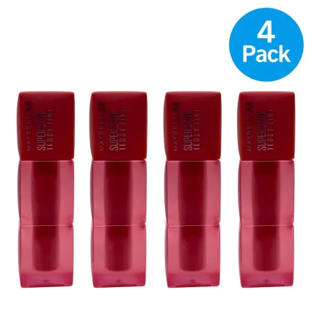Maybelline SuperStay Teddy Tint Liquid Lip 55 Kneehigh 0.17 oz 4-Pack New