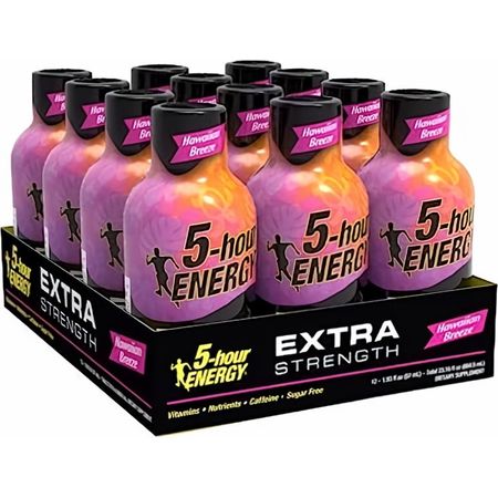 5-hour Energy Hawaiian Breeze Flavor Extra Strength Dietary Supplement, 1.93 fl oz