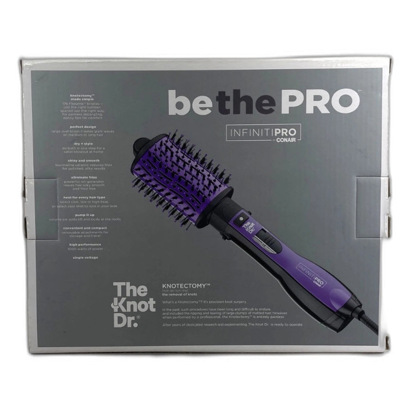 Infiniti Pro the Knot Dr All-in-One Dryer Brush Wet Dry Hair Styler Black New
