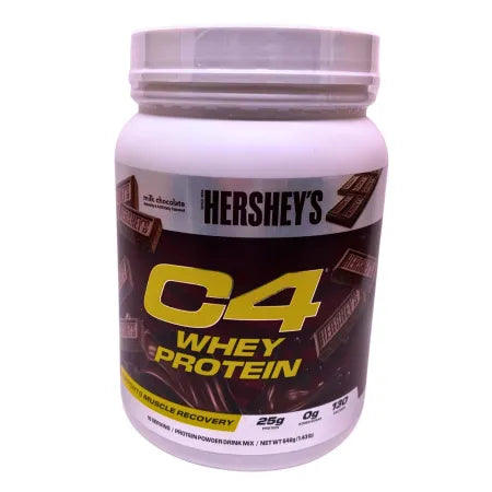 C4 Hershey's Milk Chocolate Whey Protein 1.43 lb 1-Pack New Exp 07/2028