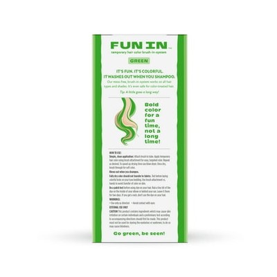 Fun In by Sun In – Temporary Hair Color Green – Pack of 4 (1 oz each) NEW 11