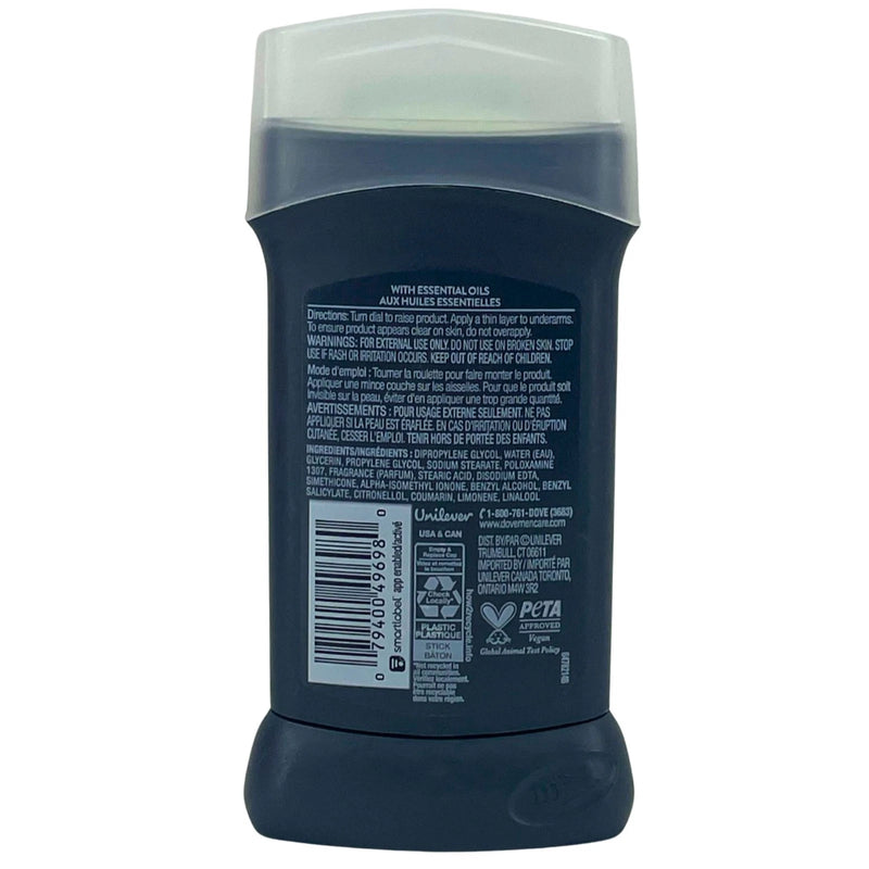Dove Men+Care Aluminum Free Deodorant Stick Midnight Classico Cedarwood & Vanill