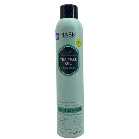Hask Tea Tree Oil Invigorating Dry Shampoo Instant Cooling Effect 8.1 oz 4 Pack