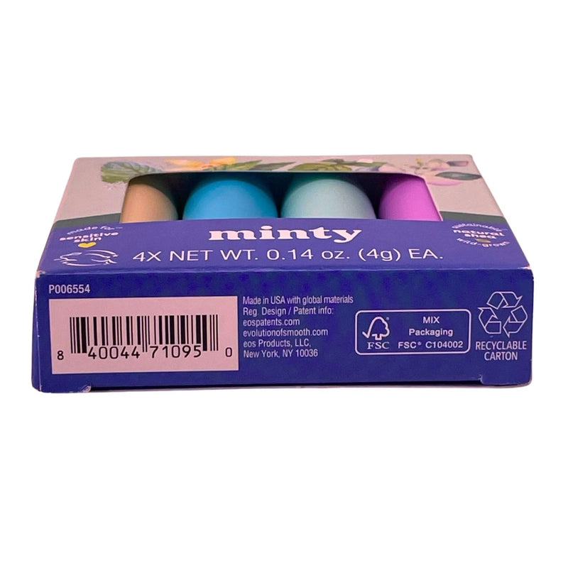 eos Natural Shea Minty Lip Balm 4-Pack Variety Set - 5 Pack Bundle (20 Sticks)