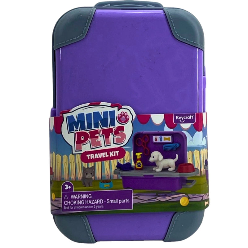 Keycraft Mini Pets Travel Kit Suitcase Playset Assorted Colors 4 Pack New