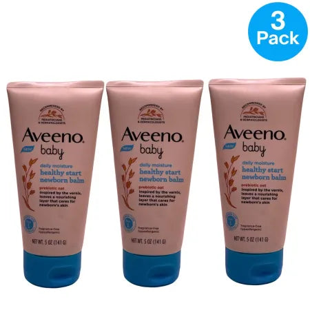 Aveeno Baby Daily Moisture Healthy Start Newborn Balm 5oz 3 Pack New