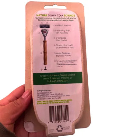 Bulldog Original Bamboo Razor 2-Blade + Aloe Vera 12 Pack - New