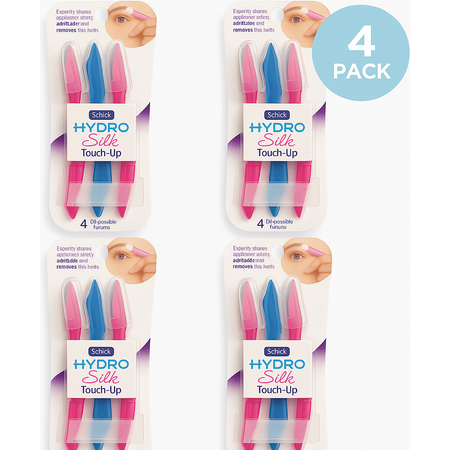 Schick Hydro Silk Touch-Up Razors 4 Pack | Face & Eyebrow Shaper - New