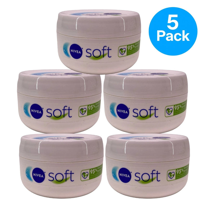Nivea Soft Moisturizing Cream 6.8 Oz 5 Pack New