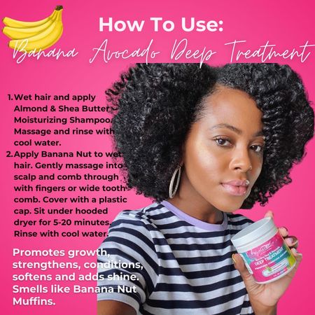Kurlee Belle Banana Nut & Avocado Deep Treatment, 8 fl oz, All Hair Type, Moisturizing, Unisex 4