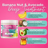 Kurlee Belle Banana Nut & Avocado Deep Treatment, 8 fl oz, All Hair Type, Moisturizing, Unisex