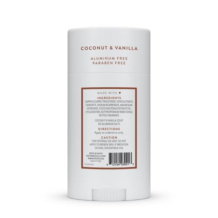 Native Deodorant, Aluminum Free, Coconut & Vanilla, Deodorant for Women and Men, 2.65 oz