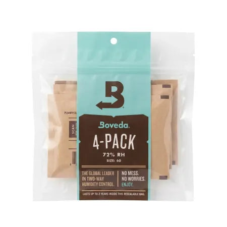 Boveda 72% RH Two-Way Humidity Control Size 60 Resealable Bag 4-Pack 5 Pack New