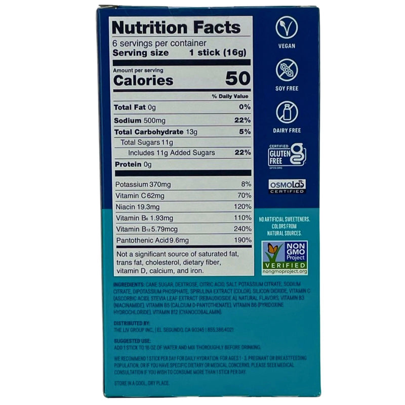 Liquid I.V. Hydration Multiplier Electrolyte Arctic Raspberry 4 Pack Exp 10/27