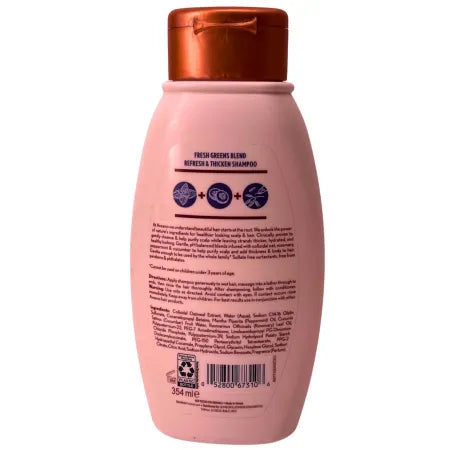 Aveeno Fresh Greens Blend Refresh & Thicken Shampoo 12 oz 3 Pack New
