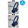 JVC Flats Wireless On-Ear Bluetooth Headphones HA-S23W Black 17-Hour Battery 2 P
