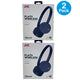 JVC Flats Wireless On-Ear Bluetooth Headphones HA-S23W Black 17-Hour Battery 2 P