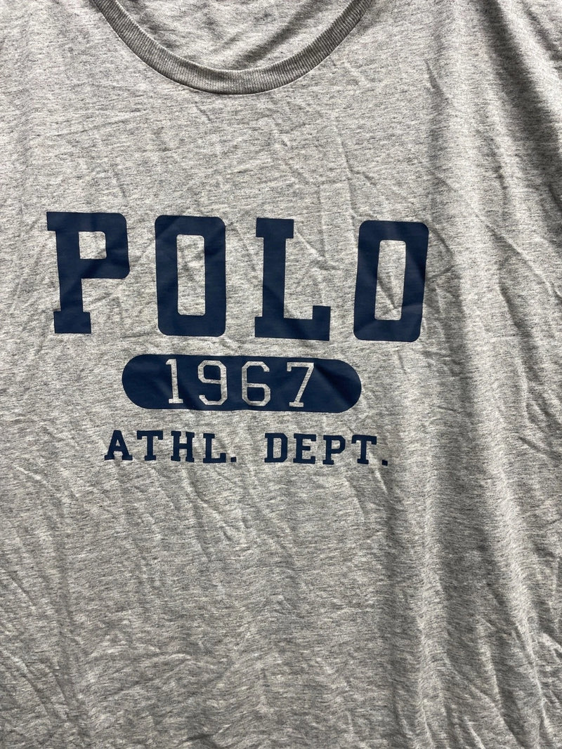 Polo Ralph Lauren Mens L Gray 1967 Athletic Logo Graphic Tee